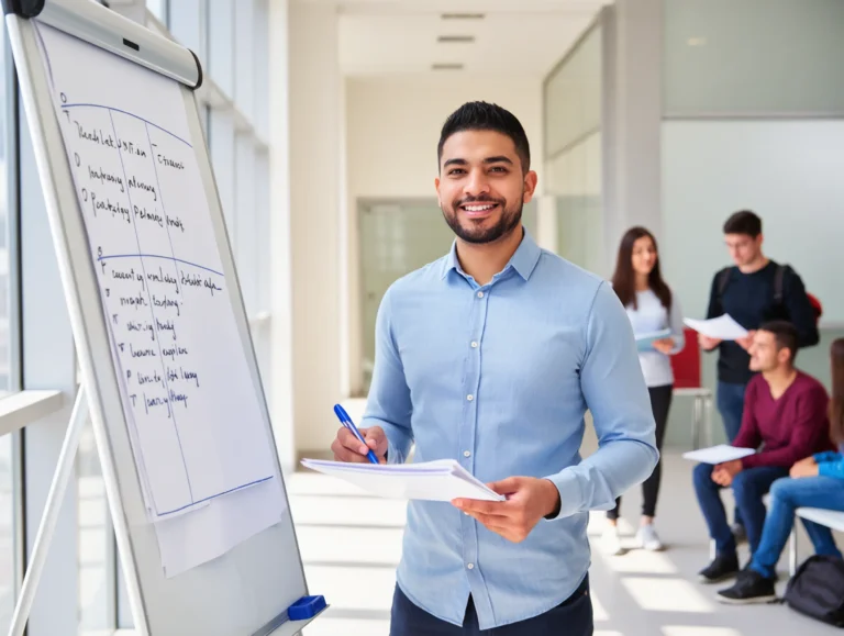 A mentor guiding a young professional during a career planning session in Turkiye.