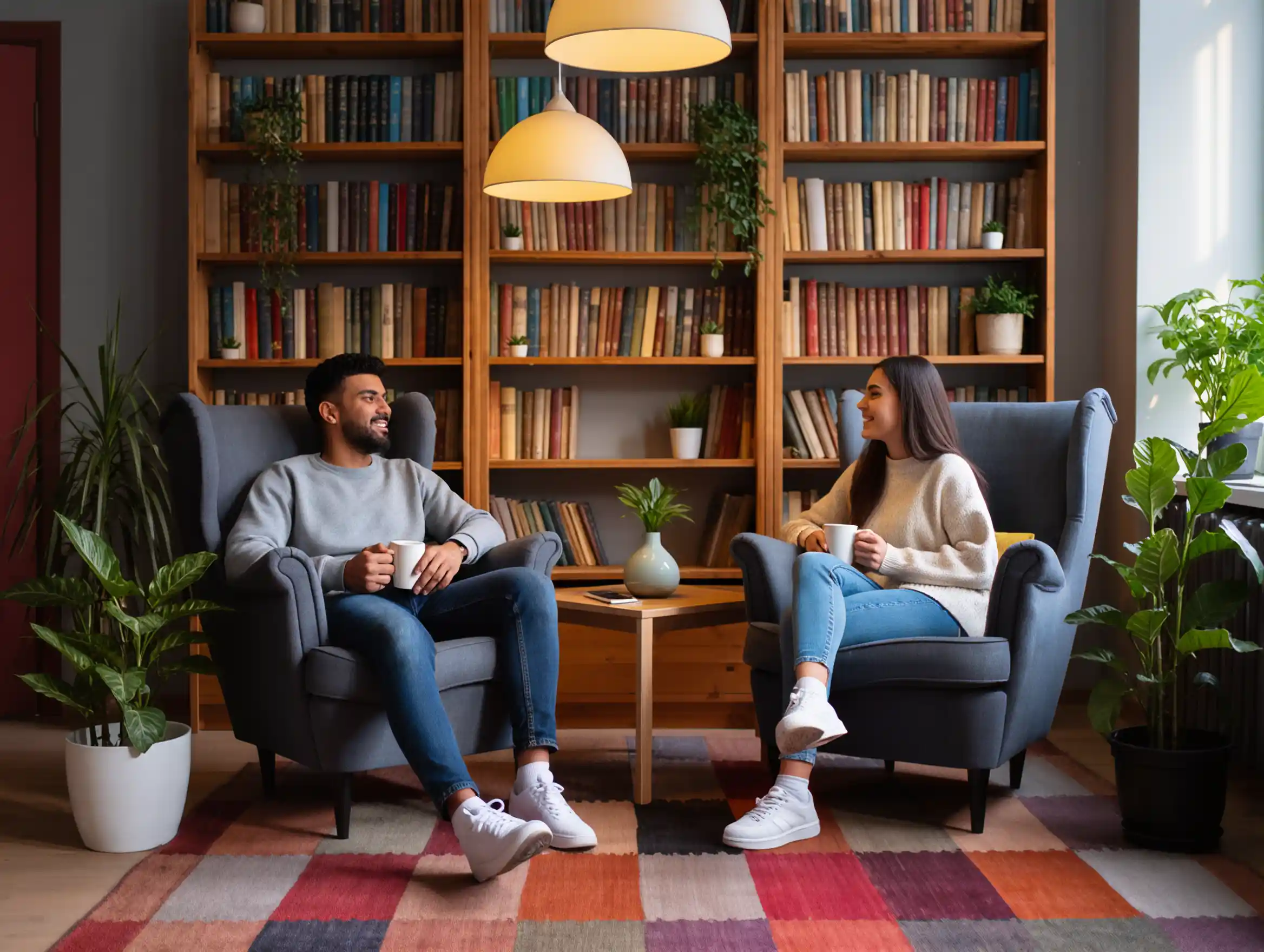 Students communicating and cooperating in a shared living space in Turkey