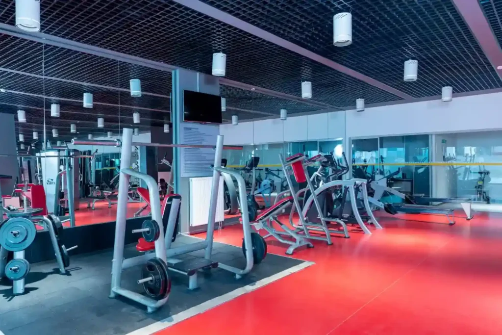 Modern faculty building and sports center surroundings on Özyeğin University campus