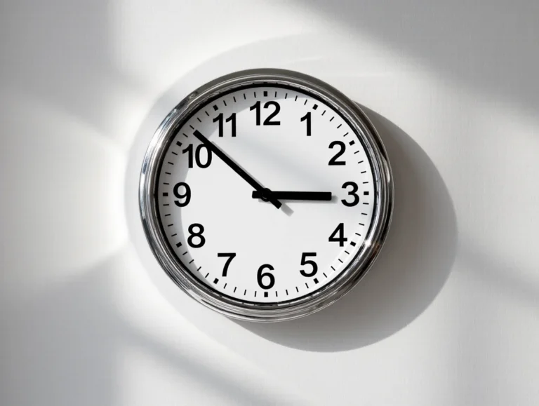 Classic wall clock with Turkish numerals on white background