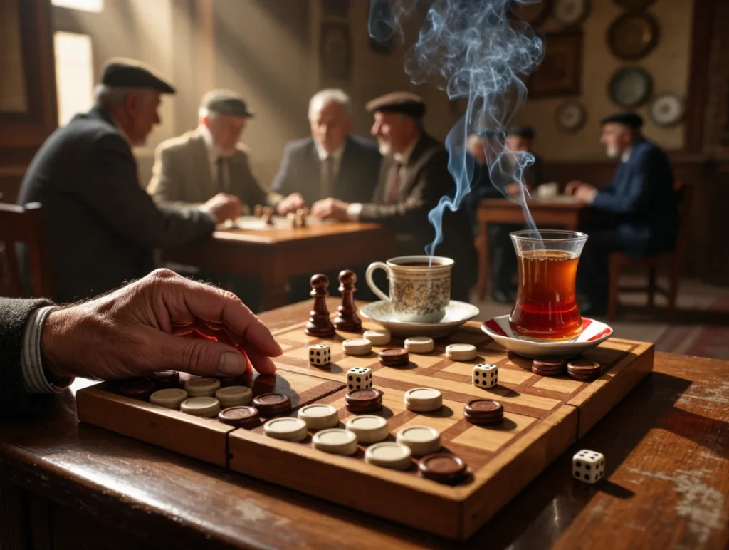 Traditional Turkish coffeehouse culture