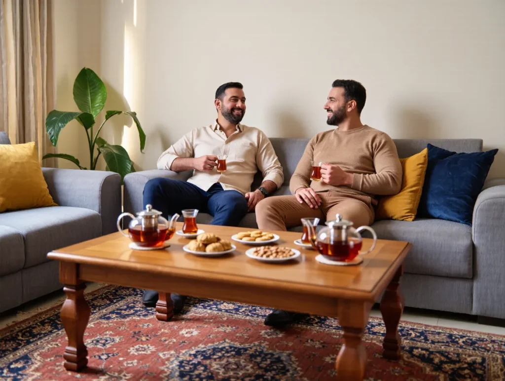 Hospitality and hosting traditions: warm welcome in a home setting