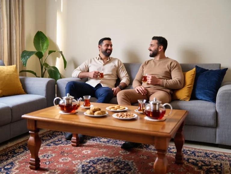 Hospitality and hosting traditions: warm welcome in a home setting