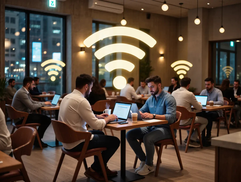 Turkish people using smartphone with social media apps on screen