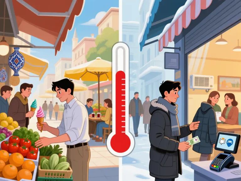 Seasonal living cost comparison in Turkey