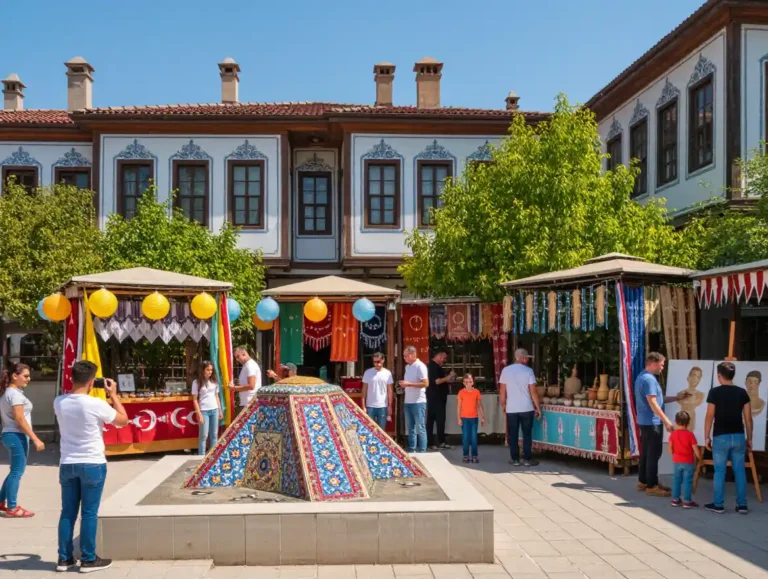 People attending a cultural event in Turkey outdoors